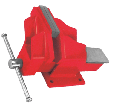 offset steel bench vise